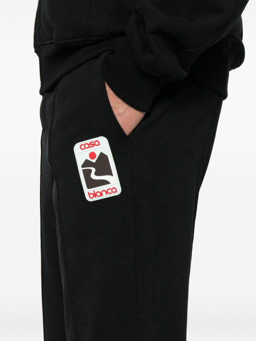 logo-appliqué drawstring track pants U-MPF25-JTR-051-01 SUNSET VALLEY CASABLANCA 