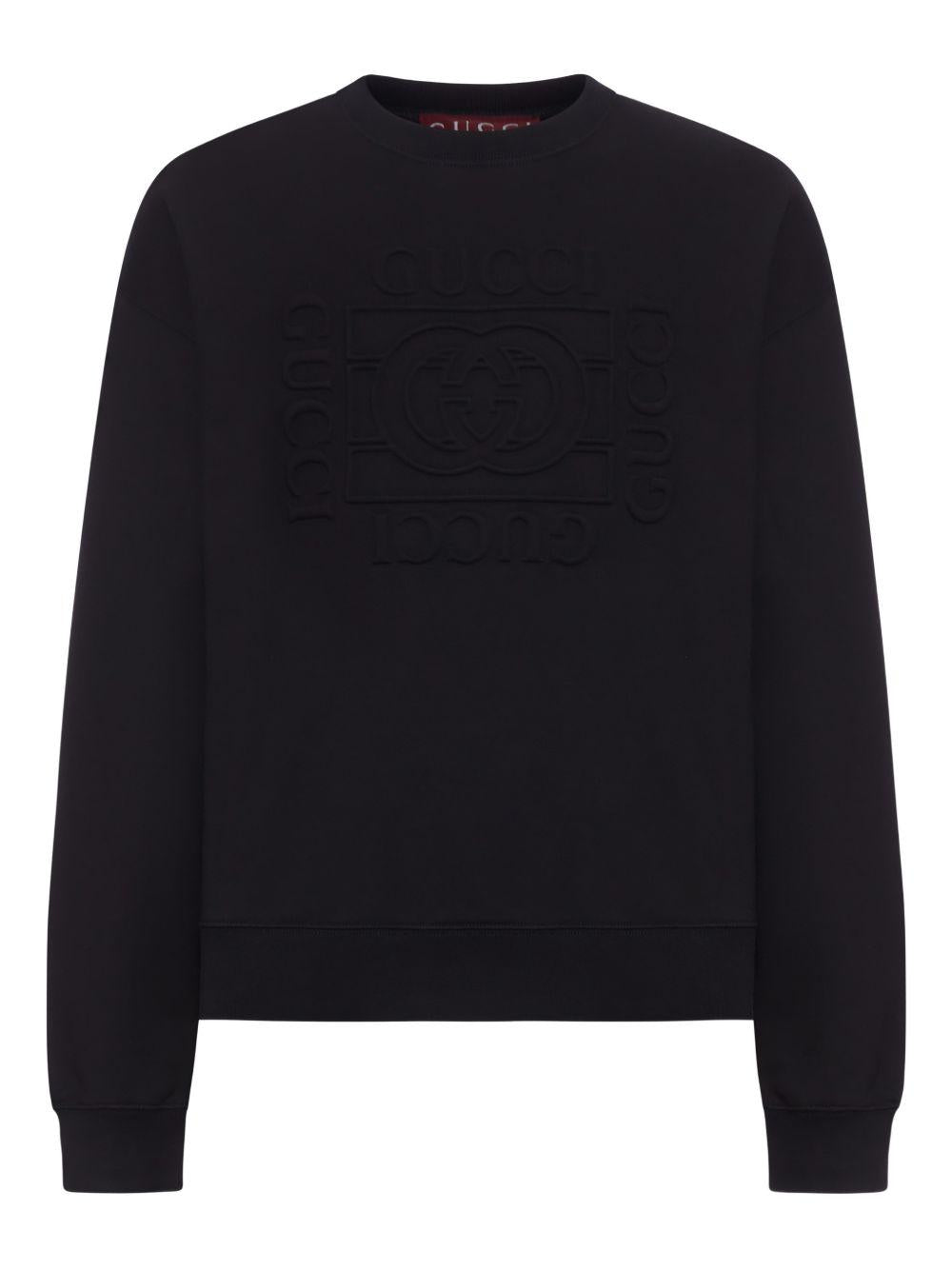 embossed logo sweatshirt<BR/><BR/> 795510 XJHN81043 GUCCI 