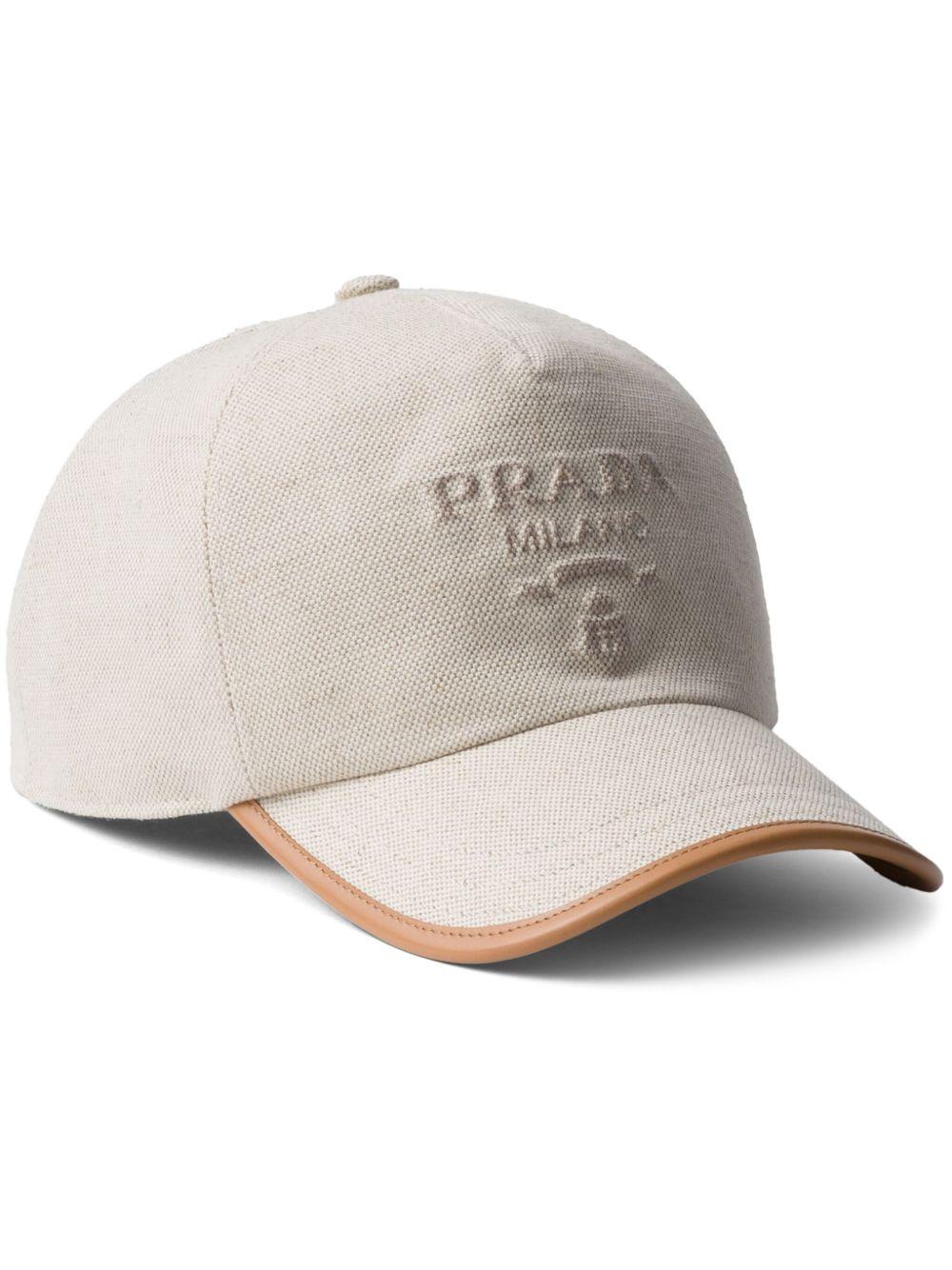 logo-embossed cotton cap 2HC179 ZPXF0018 PRADA 