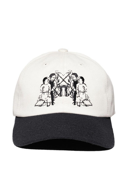 SEESAW KIDS 6-PANEL HAT 10-0539 CREAM / BLACK ENFANTS RICHES DÉPRIMÉS 