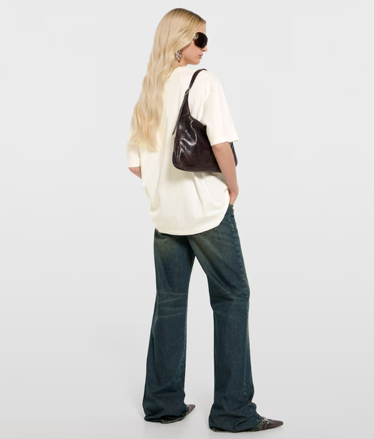 Cotton jersey and silk T-shirt with print 865015 XJHUF9280 GUCCI 