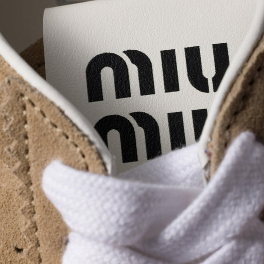 Plume suede sneakers 5E114E F005 054F0F24 MIU MIU 