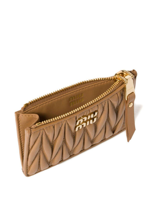 Matelassé leather card holder 5MC093 AFPPF098L MIU MIU 