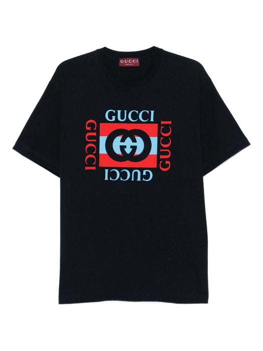 logo-print crewneck T-shirt 796395 XJHDB4027 GUCCI 