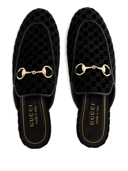 horsebit velvet mules 802163 FAEUF1000 GUCCI 