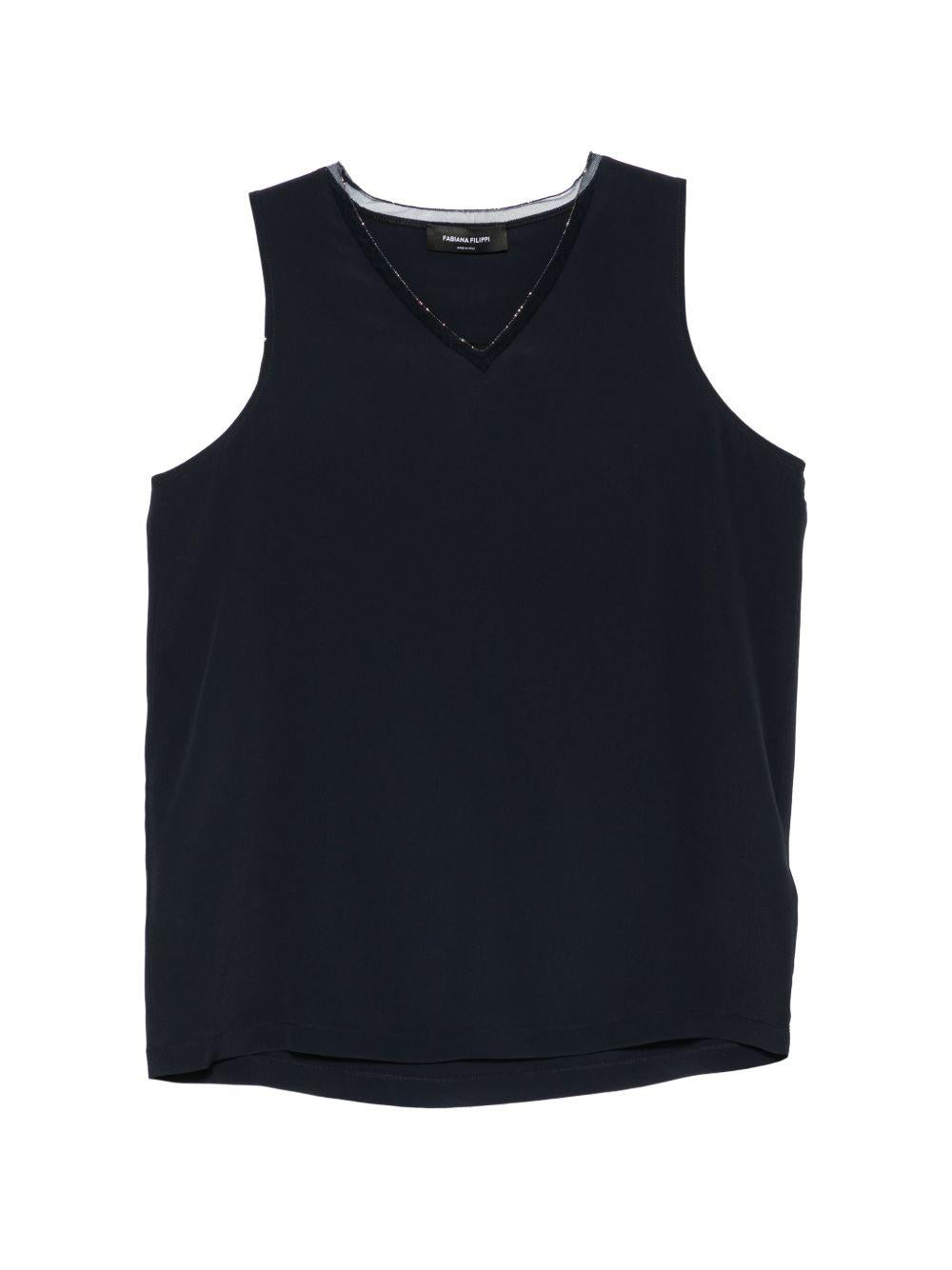 V-neck sleeveless top TPD266F295L775 5146 FABIANA FILIPPI 