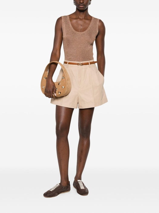 Cotton blend shorts Beige PAD266F338L790 0157 FABIANA FILIPPI 