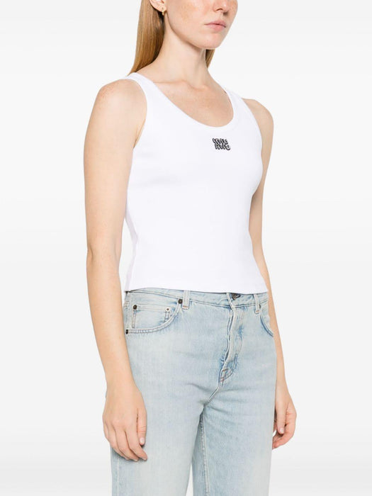 beaded-logo tank top MJT682 S OOO 15NLF0009 MIU MIU 