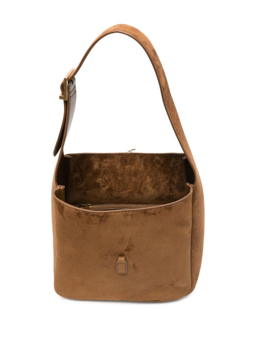 small Le 5 à 7 Supple logo-plaque suede shoulder bag 713938 1U80W2916 SAINT LAURENT 