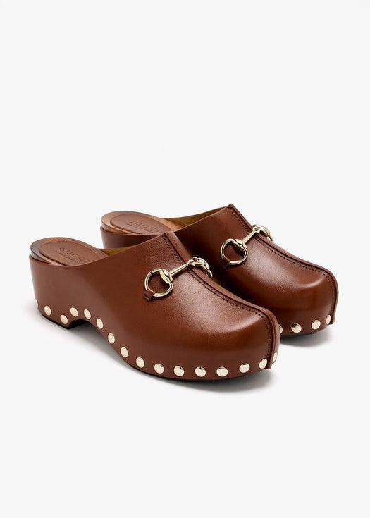 Women's platform clog with Horsebit 854409 AAF9G2546 GUCCI 