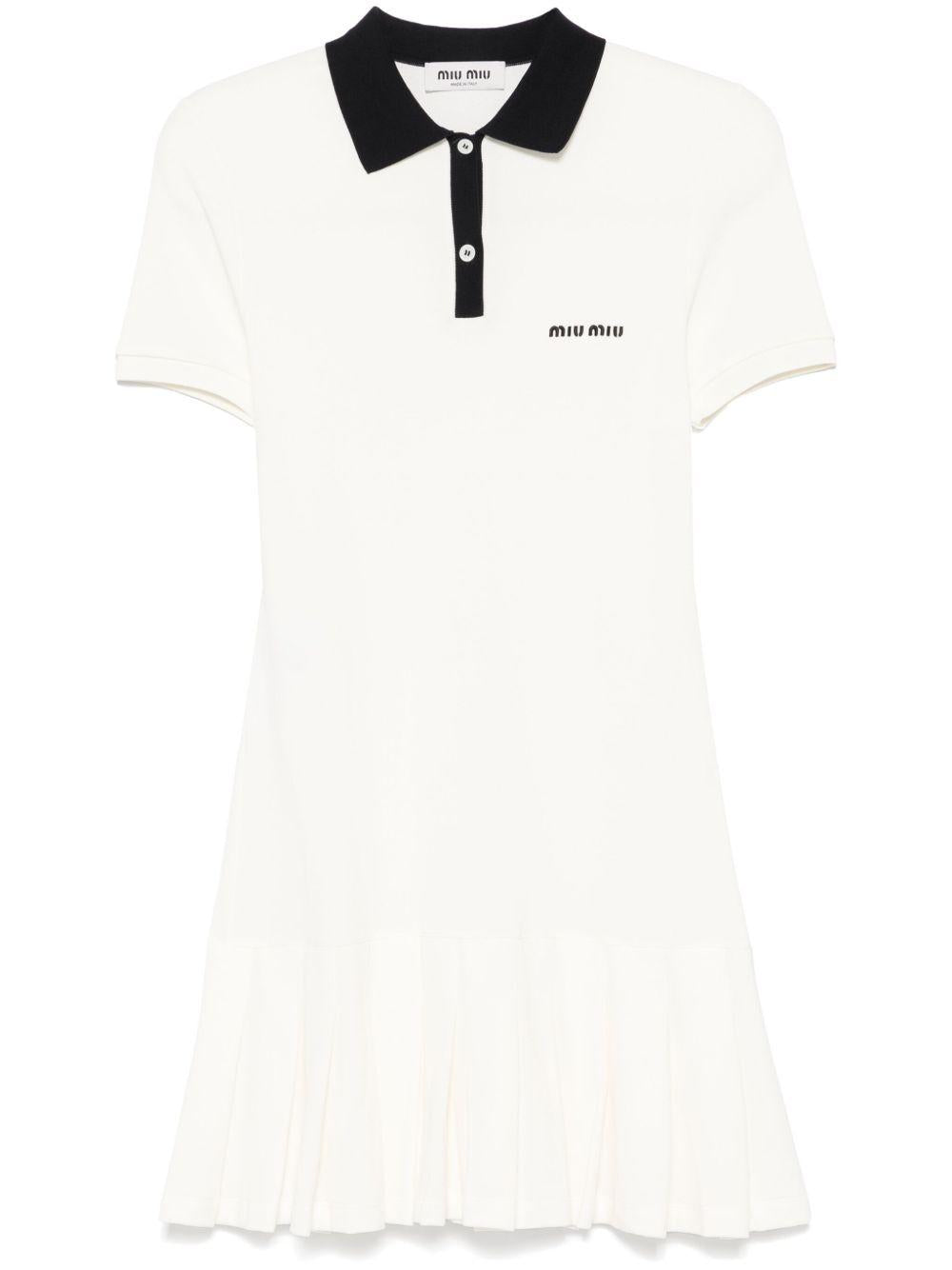 logo-embroidered mini dress MJA893 S OOO 14RWF0009 MIU MIU 