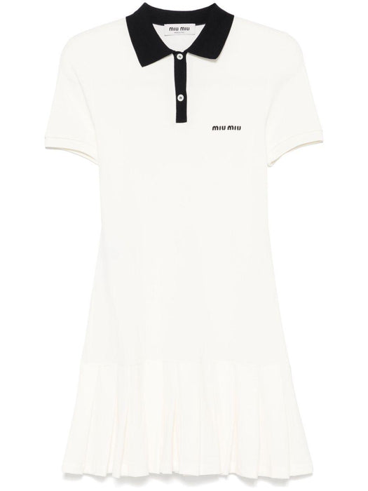 logo-embroidered mini dress MJA893 S OOO 14RWF0009 MIU MIU 