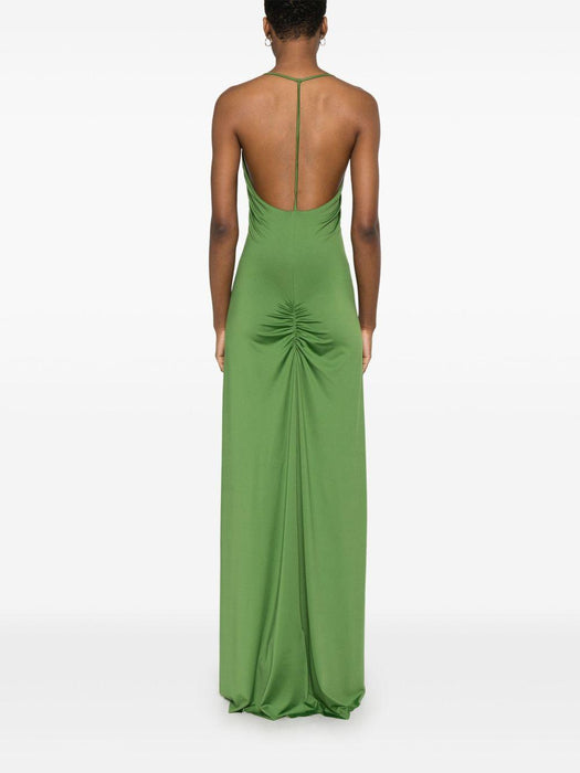 V-neck ruched gown 1225JDR006254A ALGAE 9342 VICTORIA BECKHAM 