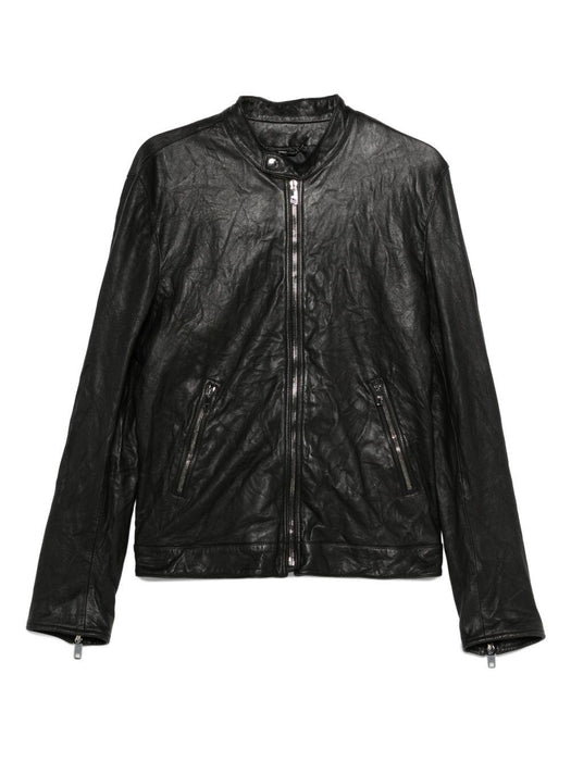 zip-fastening lambskin leather jacket G9BUGL GJ744N0000 DOLCE & GABBANA 