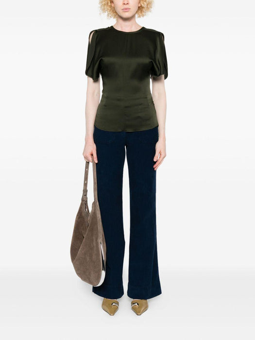 draped-sleeve blouse 1425WTP006579A 2706 VICTORIA BECKHAM 