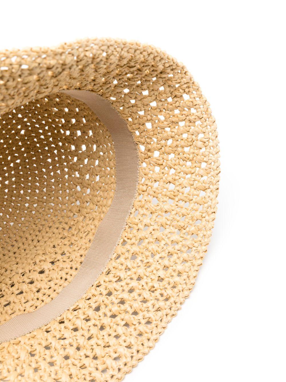 embroidered-logo raffia bucket hat 5HC287 2DO1F0A5T MIU MIU 