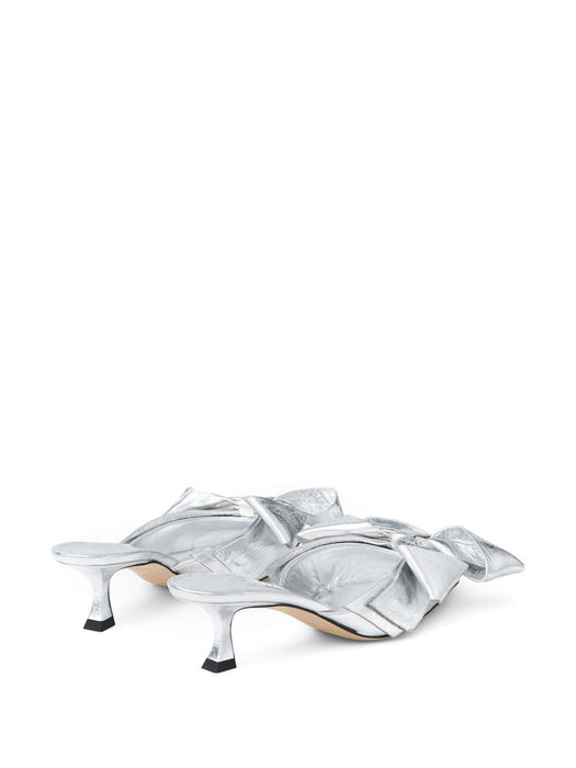 JIMMY CHOO STAZ MULE 50 GWGSILVER/SILVER