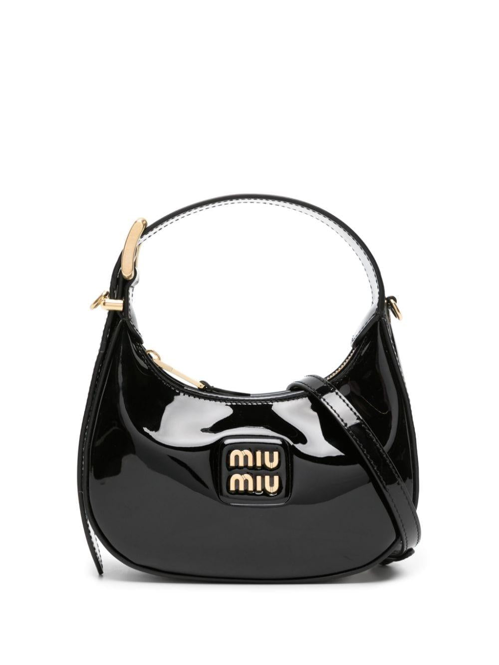 logo-lettering patent tote bag 5BP084 V OOO 069F0002 MIU MIU 