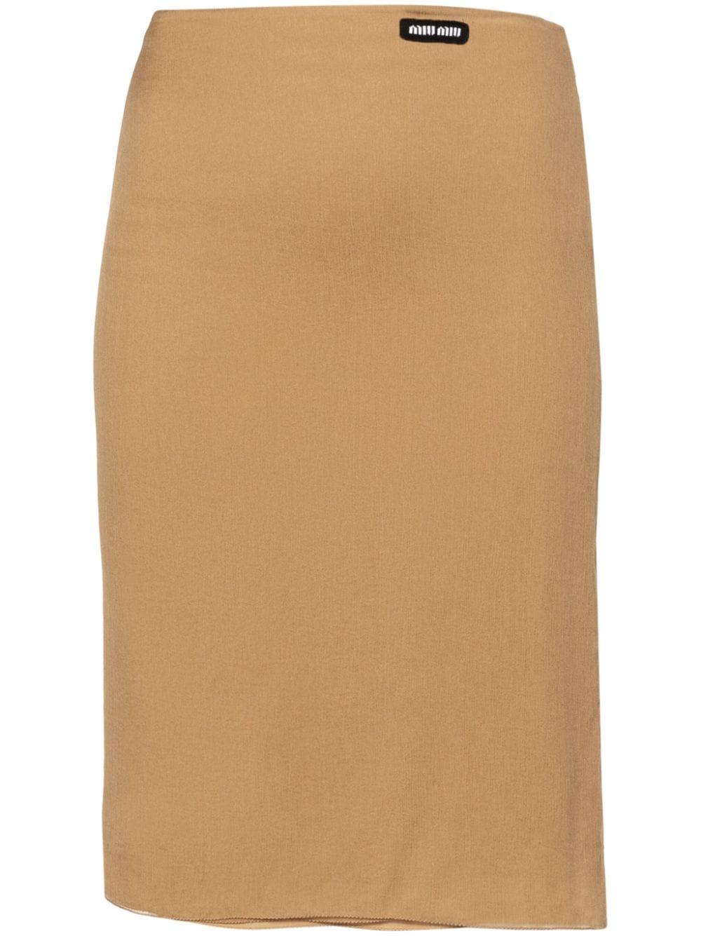 silk mini skirt MG2269 S OOO 125RF0629 MIU MIU 