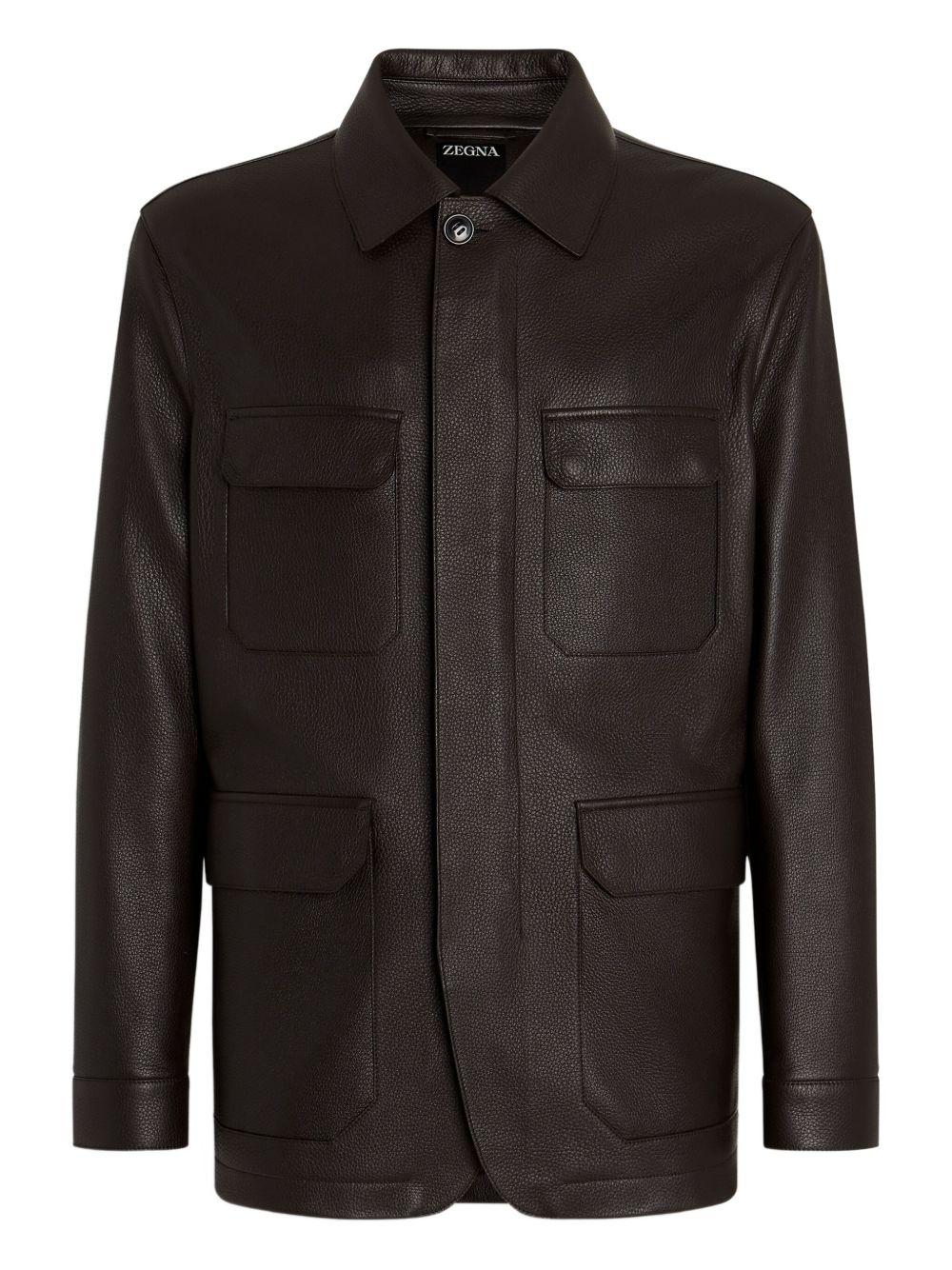 leather flap-pockets jacket UGPCEA2 G262M09 ZEGNA 