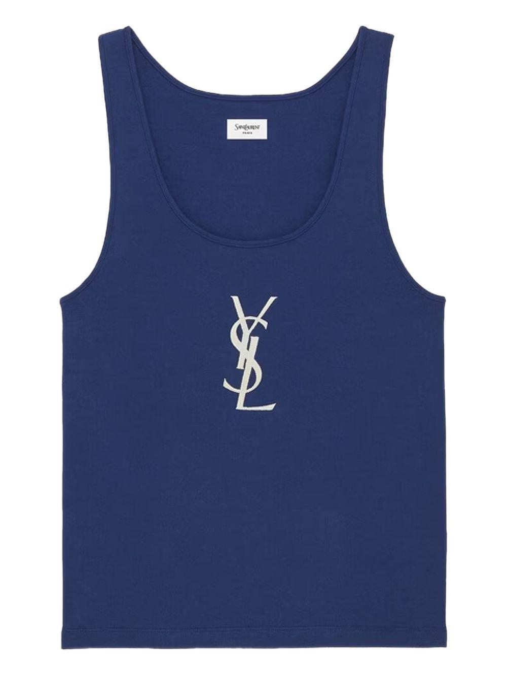 logo-detail tank top 858319 Y38AK4069 SAINT LAURENT 