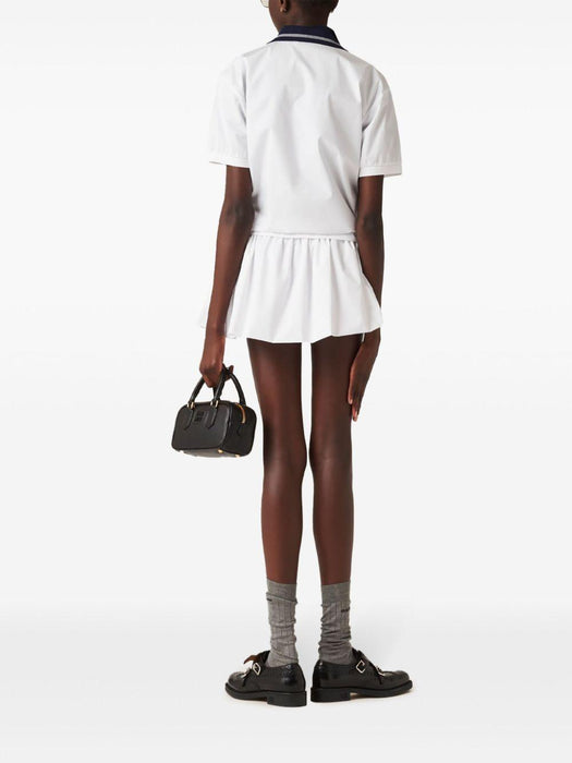 logo-embroidred poplin shirt MK1857 S OOO 10RGF0009 MIU MIU 
