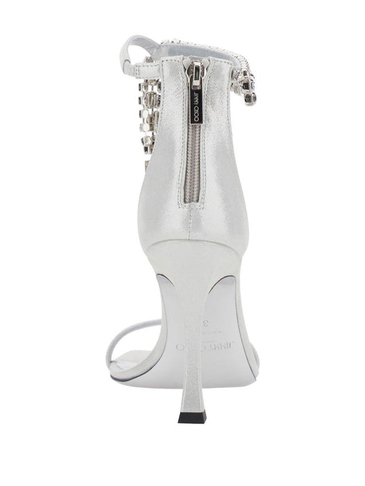 100mm Verity crystal-embellished sandals VERITY SANDAL 100 SHS SILVER JIMMY CHOO 