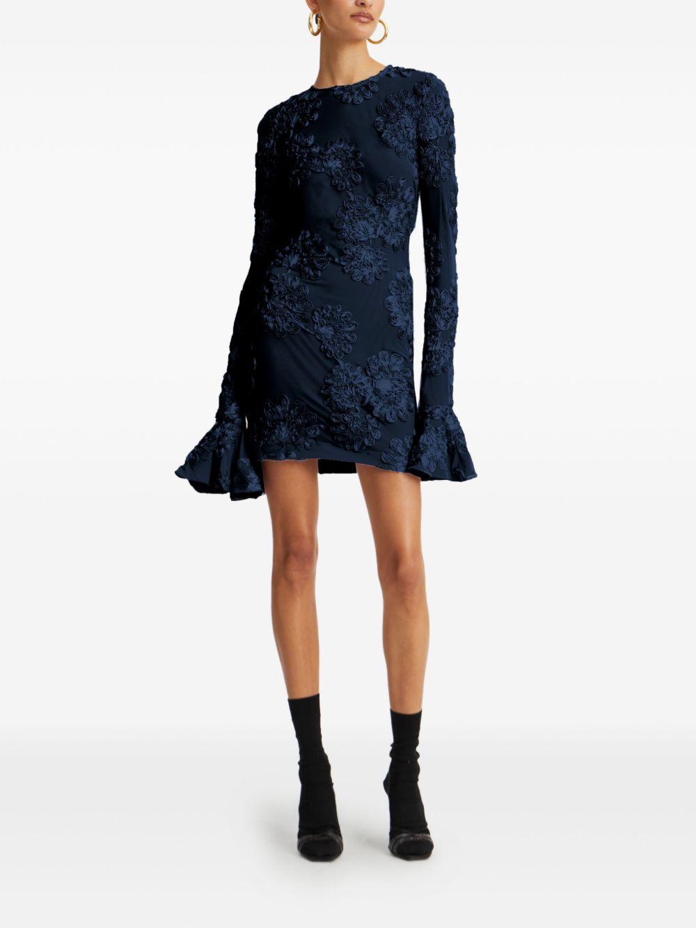 3D floral mesh mini dress 114218340 340 ROTATE 