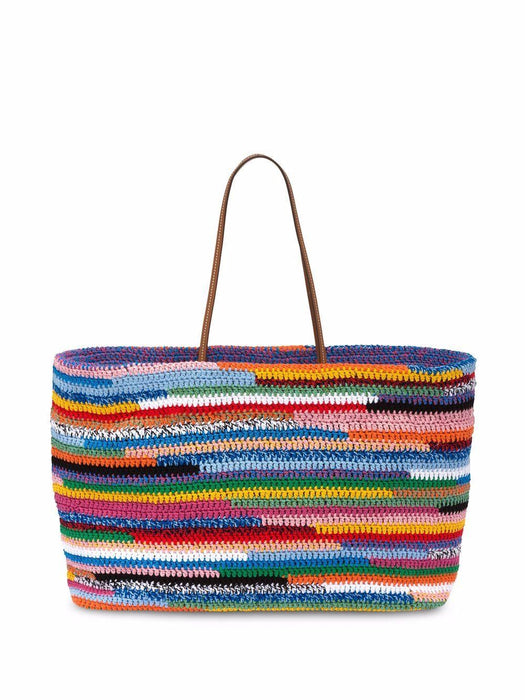 large crochet tote bag 5BG228 V ORO 2F46F0055 MIU MIU 