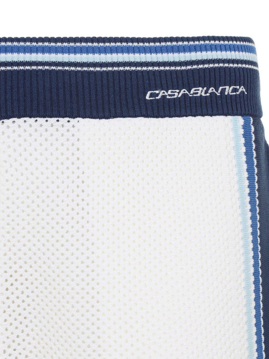 mesh shorts M-SS26-KW-1306-01 WHITE / BLUE CASABLANCA 