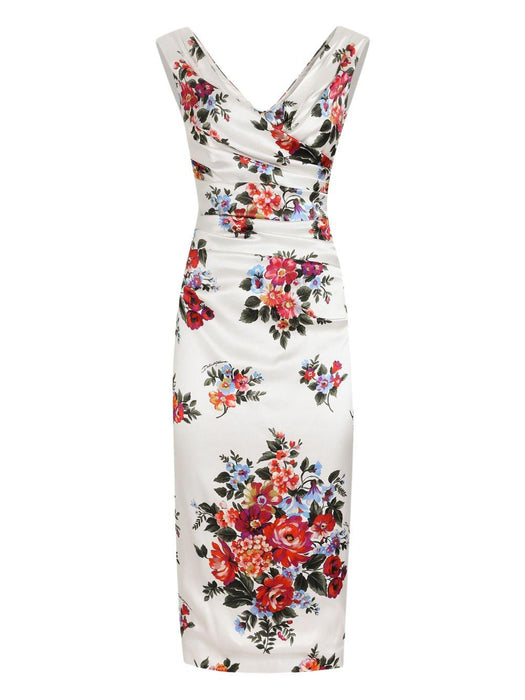 floral V-neck dress F612RT FSICEHA5ZO DOLCE & GABBANA 