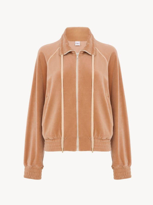 High-neck logo tracksuit jacket in Velvet CH26AJH25188 271 CHLOÉ 