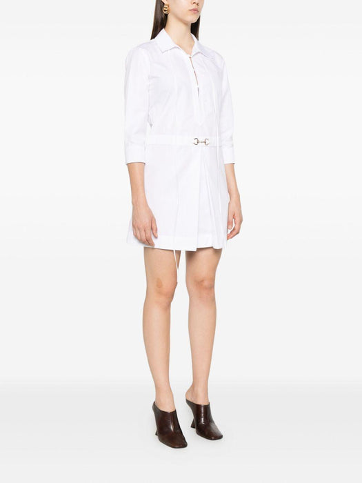 Horsebit-detail poplin dress 832066 Z8B119000 GUCCI 