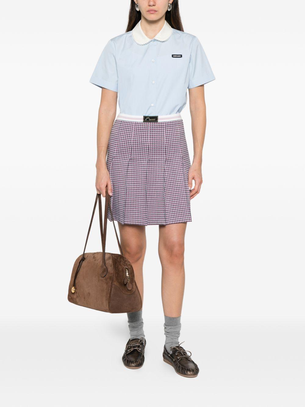 scalloped-collar short-sleeve shirt MK2020 S OOO 10IVF0013 MIU MIU 