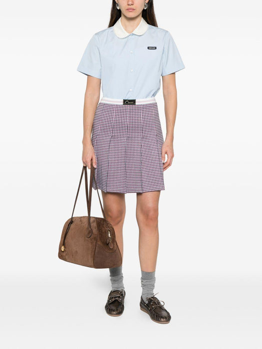 scalloped-collar short-sleeve shirt MK2020 S OOO 10IVF0013 MIU MIU 