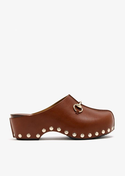 Women's platform clog with Horsebit 854409 AAF9G2546 GUCCI 