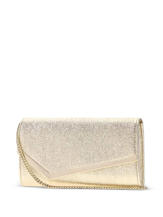Emmie clutch bag EMMIE DXBPLATINUM ICE/LIGHT GOLD JIMMY CHOO 