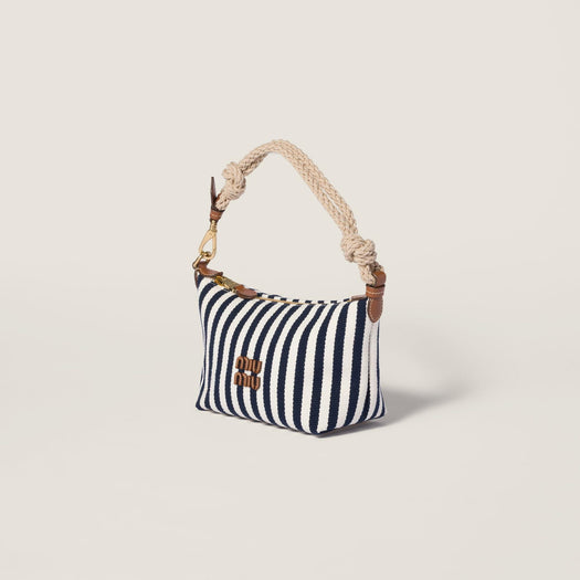 Cotton and leather pouch 5NE841 2I0GF0B9P MIU MIU 
