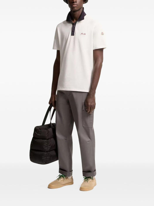 contrast-collar logo polo shirt L10918A00003 89A16034 MONCLER 