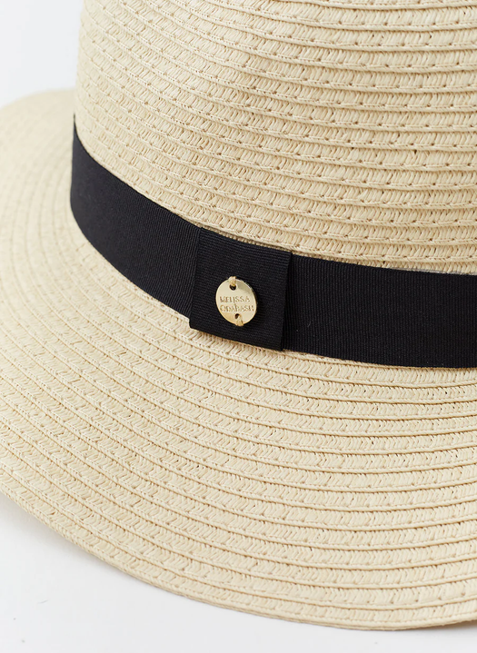 MELISSA ODABASH FEDORA CRBEIG/BLK