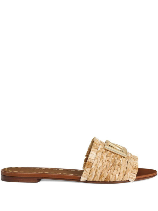 woven-raffia flat sandals CQ0646 AN2178B218 DOLCE & GABBANA 