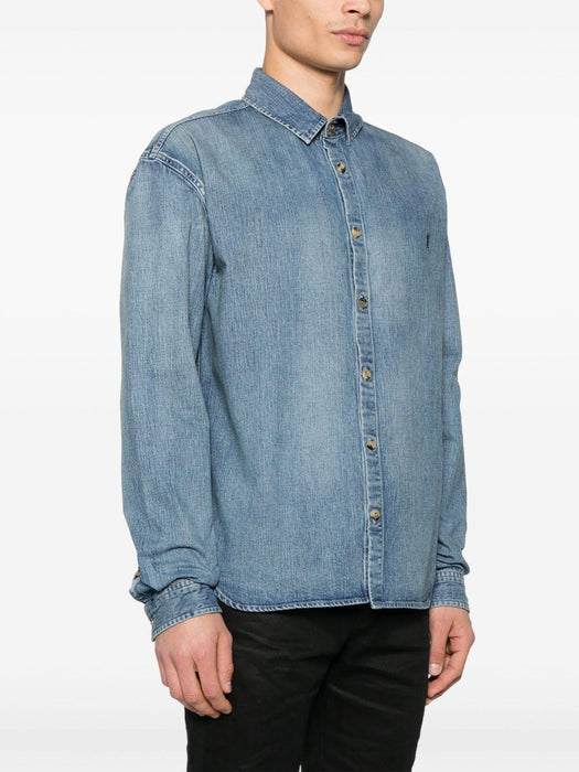 Cassandre denim shirt<BR/> 823437 Y14MJ4248 SAINT LAURENT 