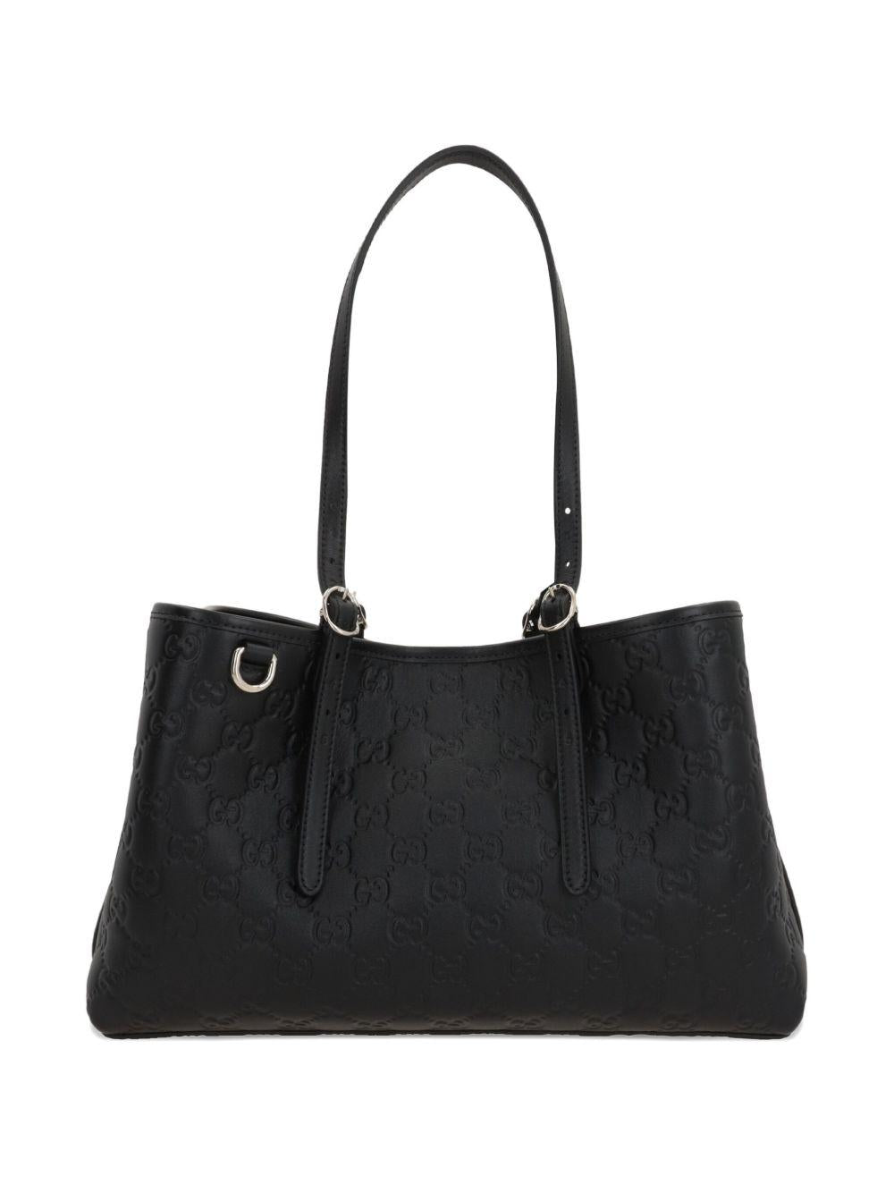 medium GG leather shoulder bag<BR/><BR/> 815214 AAFDV1000 GUCCI 