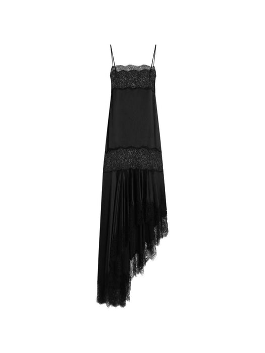 satin dress with lace bands F616ZT FU1AUN0000 DOLCE & GABBANA 