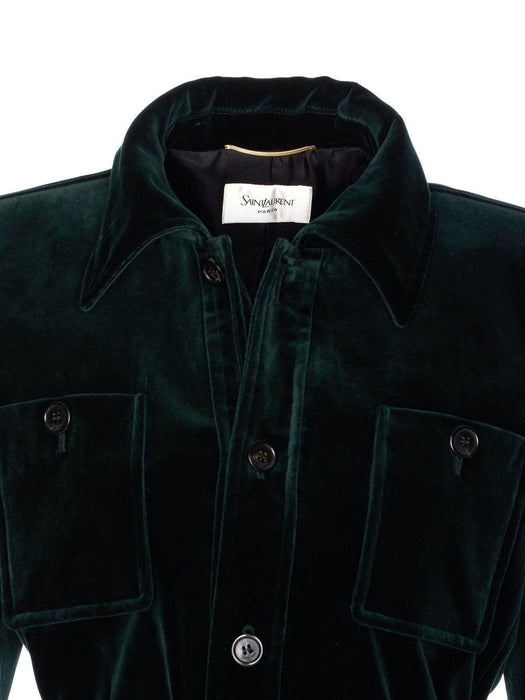 belted velvet jacket<BR/><BR/><BR/> 835170 Y580T3181 SAINT LAURENT 