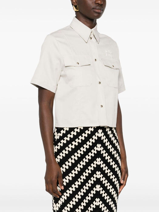 cropped cotton shirt MK1862 S OOO 144DF0A08 MIU MIU 
