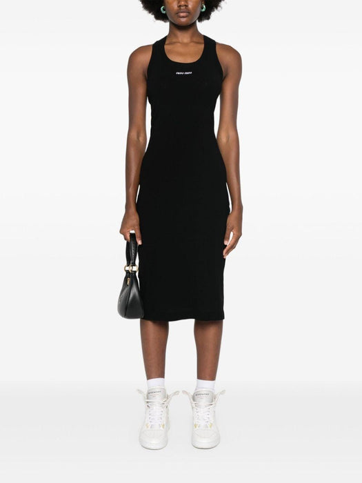 embroidered-logo midi dress MMA878 S OOO 14M4F0002 MIU MIU 