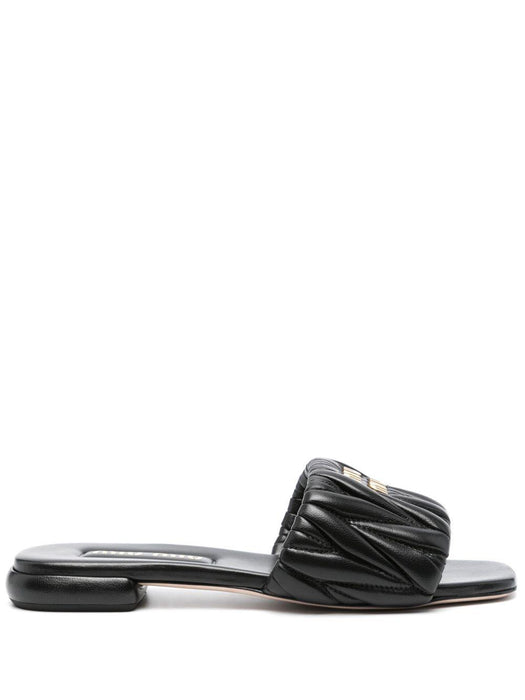 matelassé leather sandals 5XX605 F 010 88TF0002 MIU MIU 
