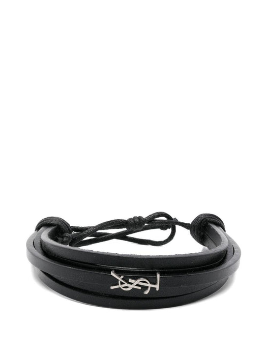 Cassandre multi-strand leather bracelet<BR/><BR/> 820441 AAEKE1000 SAINT LAURENT 