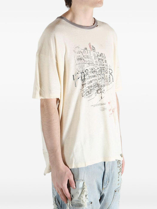 CHELSEay HOTEL TEE 2U004Q1010VWT VINTAGE CREAM PALY HOLLYWOOD 